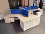Used AIS Cubicles with grey wood laminate and blue fabric - ITEM #:100045 - Img 5 of 11