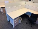 Teknion Leverage 7'x7' Cubicle with Storage Tower & Mobile Pedestal - ITEM #:100065 - Img 2 of 7