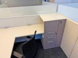 Teknion Leverage 7'x7' Cubicle with Storage Tower & Mobile Pedestal - ITEM #:100065 - Img 3 of 7