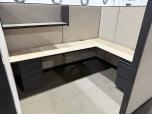 Haworth Premise 8' x 8' Cubicle Workstation with Pedestals & Overhead Shelf - ITEM #:100067 - Img 2 of 7