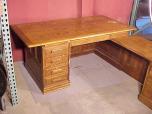 Antique L-shape desk and return - ITEM #:120002 - Thumbnail image 2 of 6