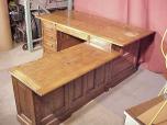 Vintage Oak L-Shaped Executive Desk with Return - ITEM #:120002 - Img 4 of 6