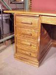 Vintage Oak L-Shaped Executive Desk with Return - ITEM #:120002 - Img 5 of 6