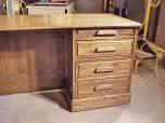 Vintage Oak L-Shaped Executive Desk with Return - ITEM #:120002 - Img 6 of 6