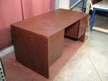 Used Desk with mahogany laminate finish 