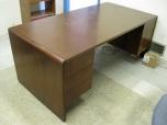 Mahogany laminate desk - ITEM #:120041 - Thumbnail image 1 of 1