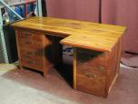 Small desk with beautiful classic wood finish and overhang on right side - ITEM #:120044 - Thumbnail image 2 of 4