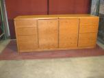 Oak Credenza With Storage Area And Drawer Storage - ITEM #:120056 - Img 2 of 4
