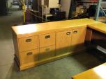 Executive U-shape oak desk set - ITEM #:120086 - Thumbnail image 5 of 6