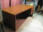 Desk and credenza with mahogany finish - ITEM #:120104 - Thumbnail image 2 of 6