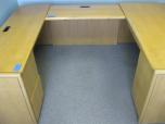 U-Shaped Desk with Pedestal Drawers in Light Wood Finish - ITEM #:120145 - Img 4 of 5