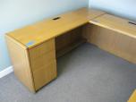 U-Shaped Desk with Pedestal Drawers in Light Wood Finish - ITEM #:120145 - Img 5 of 5