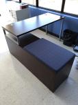 L-shape desk with mahogany laminate finish - ITEM #:120224 - Thumbnail image 3 of 7