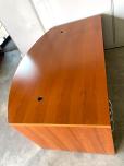 Used Bow Front Executive Desk - Cherry Veneer Finish - ITEM #:120288 - Img 3 of 4