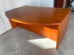 Used Used Bow Front Executive Desk With Cherry Veneer Finish 