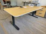 Used Sit Stand Desk Set - Maple Top - Black Frame - ITEM #:120291 - Img 7 of 7