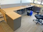 Used Back-to-Back Sit-Stand Workstation Pair w/ Cabinets - ITEM #:120297 - Img 12 of 17