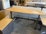Used Back-to-Back Sit-Stand Workstation Pair w/ Cabinets - ITEM #:120297 - Img 14 of 17