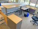 Used Back-to-Back Sit-Stand Workstation Pair w/ Cabinets - ITEM #:120297 - Img 15 of 17