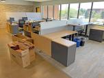 Used Back-to-Back Sit-Stand Workstation Pair w/ Cabinets - ITEM #:120297 - Img 1 of 17