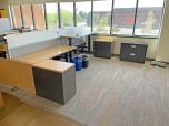 Used Back-to-Back Sit-Stand Workstation Pair w/ Cabinets - ITEM #:120297 - Img 2 of 17