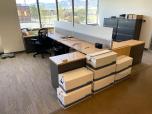 Used Back-to-Back Sit-Stand Workstation Pair w/ Cabinets - ITEM #:120297 - Img 3 of 17