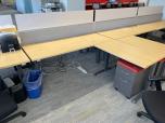 Used Back-to-Back Sit-Stand Workstation Pair - Maple Laminate - ITEM #:120298 - Img 6 of 11