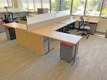 Used Sit Stands Workstations With Maple Laminate And Dividers - ITEM #:120298 - Thumbnail image 1 of 24
