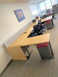 Used Sit Stands Workstations With Maple Laminate And Dividers - ITEM #:120298 - Thumbnail image 6 of 40