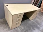 Used Maple Desk With Storage Drawer - ITEM #:120299 - Img 2 of 4