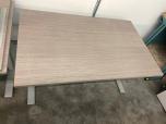 Used Sit Stand Desks - Grey Wood Laminate - Silver - ITEM #:120302 - Img 2 of 5