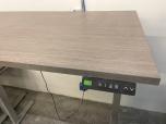 Used Sit Stand Desks - Grey Wood Laminate - Silver - ITEM #:120302 - Img 5 of 5