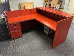 Used Reception Station With Cherry Laminate Finish - ITEM #:120317 - Img 6 of 6