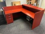 Used Reception Station With Cherry Veneer Finish - ITEM #:120317 - Img 6 of 6