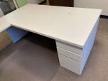 Used U-shape Desk - Grey Laminate Finish - Overhead - ITEM #:120324 - Img 3 of 8