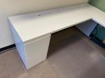 Used U-shape Desk - Grey Laminate Finish - Overhead - ITEM #:120324 - Img 5 of 8