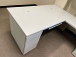 Used L-shape Desk With Grey Laminate Finish - Overhead - ITEM #:120325 - Thumbnail image 2 of 8