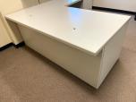 Used L-shape Desk With Grey Laminate Finish - Overhead - ITEM #:120325 - Thumbnail image 4 of 8