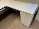 Used L-shape Desk With Grey Laminate Finish - Overhead - ITEM #:120325 - Thumbnail image 5 of 8