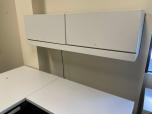Used L-shape Desk With Grey Laminate Finish - Overhead - ITEM #:120325 - Thumbnail image 7 of 8