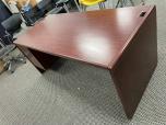 Used Desk With Mahogany Laminate Finish - Single Pedestal - ITEM #:120328 - Thumbnail image 1 of 4