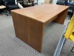 Used Desk With Oak Laminate Finish - Double Pedestal - ITEM #:120329 - Img 3 of 5