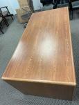 Used Desk With Oak Laminate Finish - Double Pedestal - ITEM #:120329 - Img 4 of 5