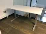 Used Sit Stands - White Laminate - Silver Frame - Crankable - ITEM #:120337 - Img 2 of 2