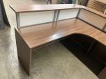 Used Reception Desk With Walnut Laminate Finish - ITEM #:120338 - Img 5 of 7