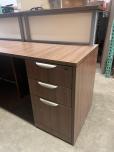 Used Reception Desk With Walnut Laminate Finish - ITEM #:120338 - Img 6 of 7