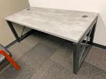 Used Desk - Grey Laminate - Black Wood Frame - ITEM #:120341 - Img 1 of 5
