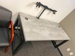 Used Desk - Grey Laminate - Black Wood Frame - ITEM #:120341 - Img 4 of 5