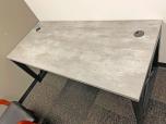 Used Desk With Grey Laminate Finish And Black Wood Frame - ITEM #:120341 - Thumbnail image 2 of 5