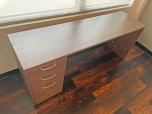 Walnut Laminate Desk with Overhead Hutch - ITEM #:120342 - Img 3 of 3